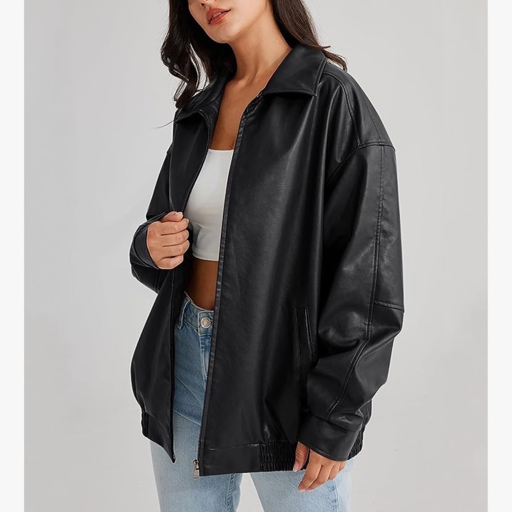 Black Vegan Leather Jacket